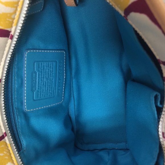 Coach Signature Scribble Mini Tote VIBRANT Colors! - Picture 6 of 8